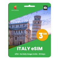 Thumbnail for Italy eSIM: 3GB - 30 Days - SimCorner