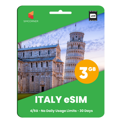 Italy eSIM: 3GB - 30 Days