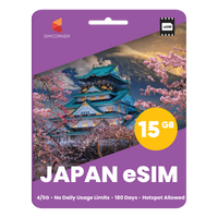 Thumbnail for [eSIM] 15GB Japan Data eSIM (180 Days)