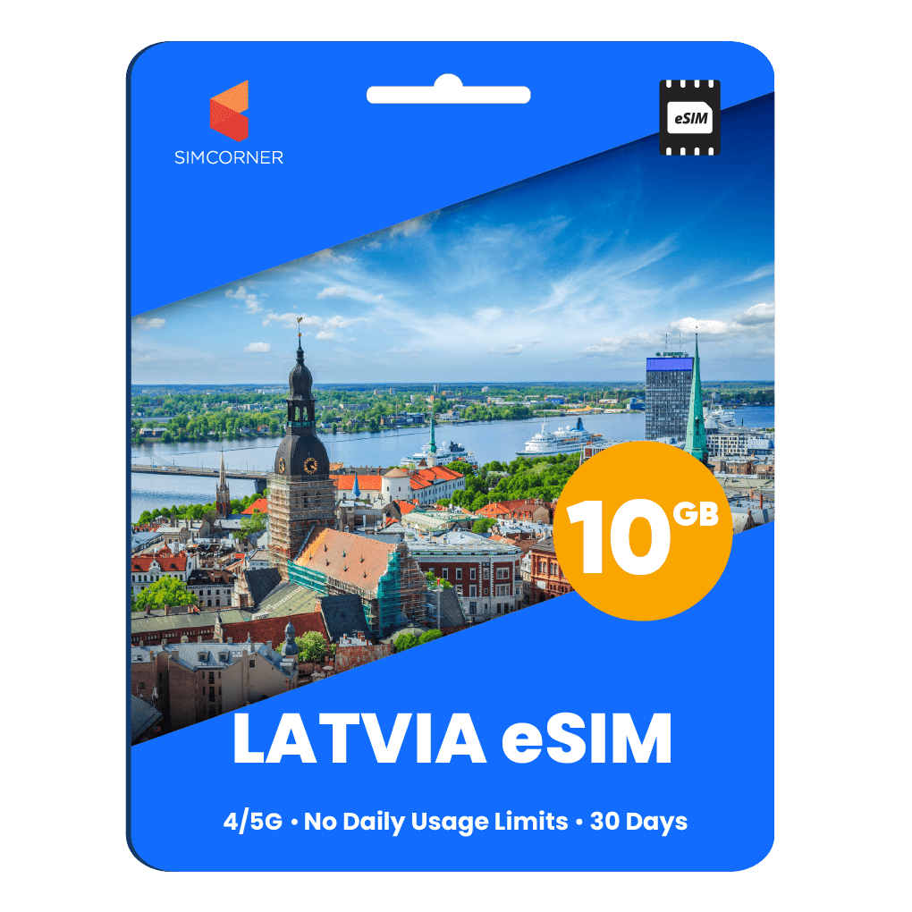 Latvia eSIM: 10GB - 30 Days