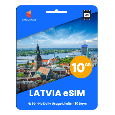 Latvia eSIM: 10GB - 30 Days