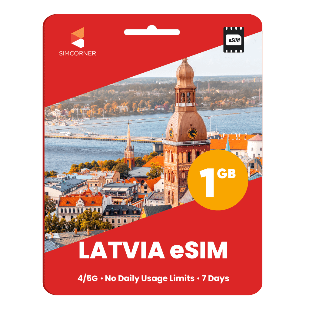 Latvia eSIM: 1GB - 7 Days