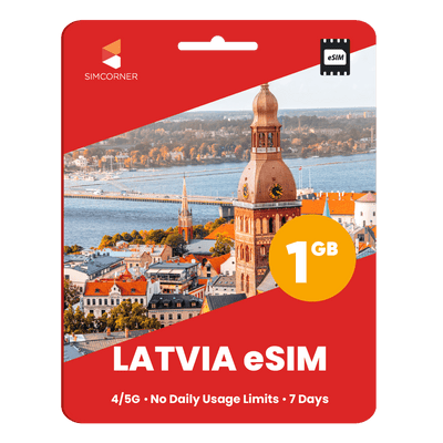 Latvia eSIM: 1GB - 7 Days