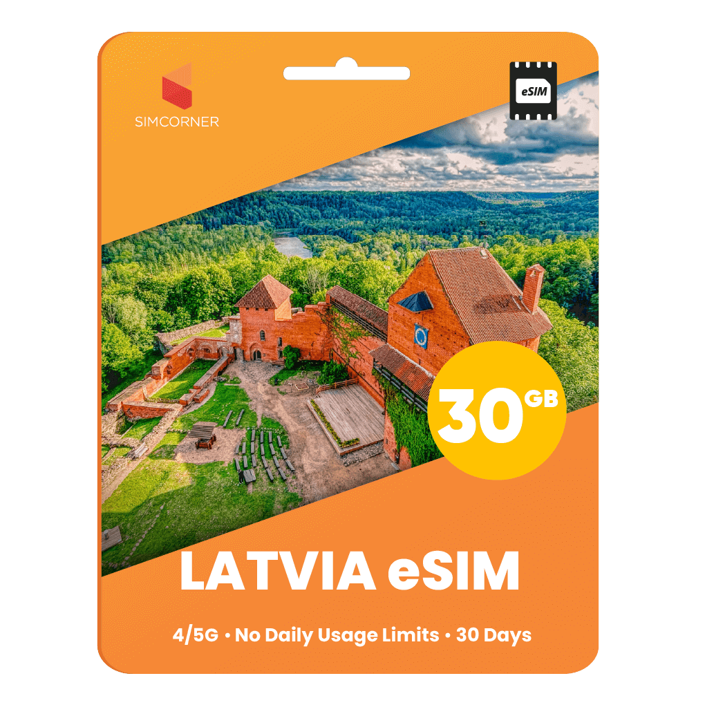 Latvia eSIM: 30GB - 30 Days