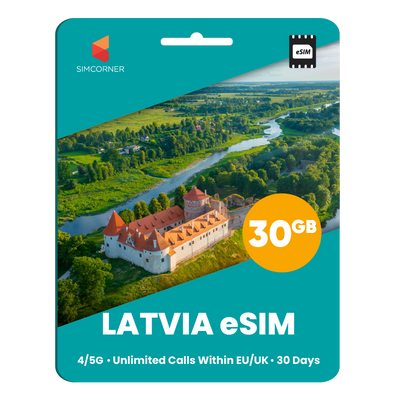 Latvia eSIM: 3GB - 30 Days