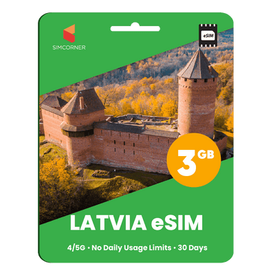 Latvia eSIM: 3GB - 30 Days