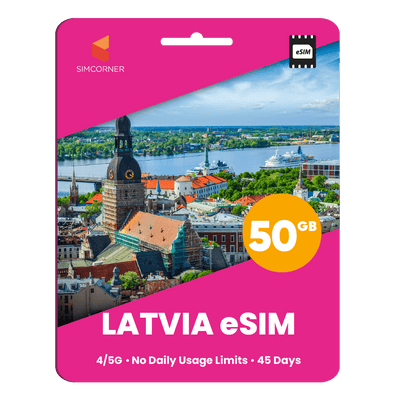 Latvia eSIM: 50GB - 45 Days