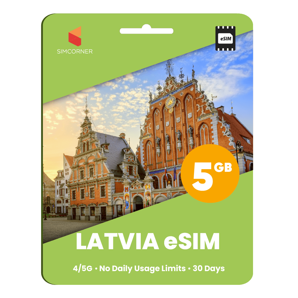 Latvia eSIM: 5GB - 30 Days