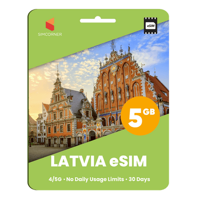 Latvia eSIM: 5GB - 30 Days