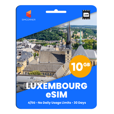 Luxembourg eSIM: 10GB - 30 Days