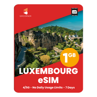 Thumbnail for Luxembourg eSIM: 1GB - 7 Days - SimCorner