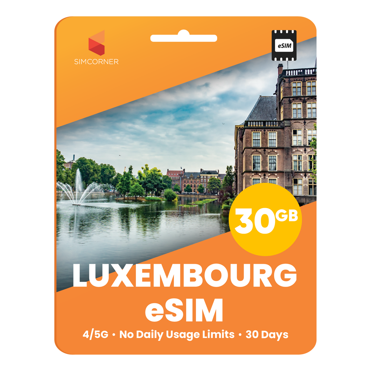 Luxembourg eSIM: 30GB - 30 Days