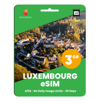 Thumbnail for Luxembourg eSIM: 3GB - 30 Days - SimCorner