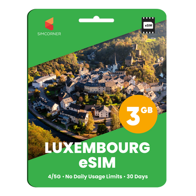 Luxembourg eSIM: 3GB - 30 Days