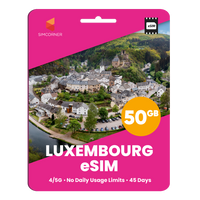 Thumbnail for Luxembourg eSIM: 50GB - 45 Days
-SimCorner