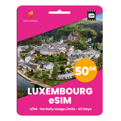 Luxembourg eSIM: 50GB - 45 Days