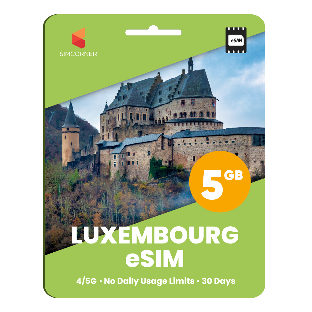 Luxembourg eSIM: 5GB - 30 Days
-Sim Corner