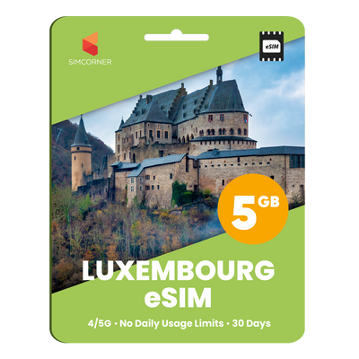 Luxembourg eSIM: 5GB - 30 Days