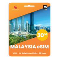 Thumbnail for Malaysia eSIM: 30GB - 30 Days - SimCorner