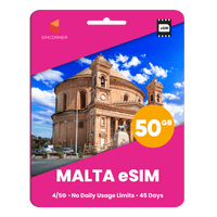 Thumbnail for Malta eSIM: 50GB - 45 Days | SimCorner