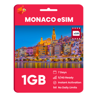 Thumbnail for Monaco eSIM: 1GB - 7 Days