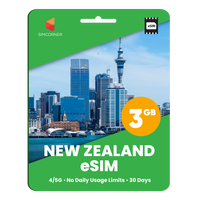 Thumbnail for New Zealand eSIM: 3GB - 30 Days - SimCorner