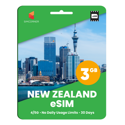 New Zealand eSIM: 3GB - 30 Days