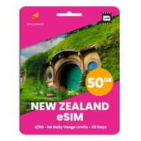 Thumbnail for New Zealand eSIM: 50GB - 45 Days
-SimCorner