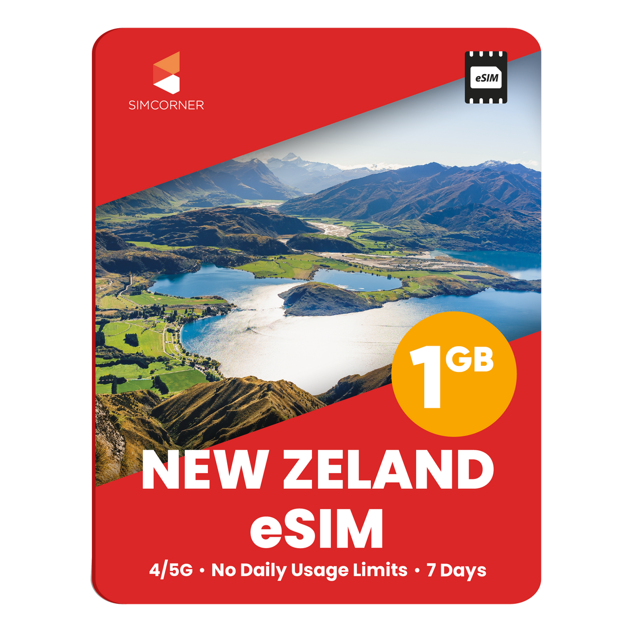 New Zealand eSIM: 1GB - 7 Days | SimCorner