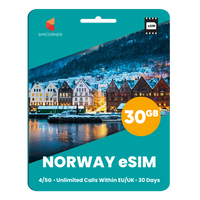 Thumbnail for [eSIM] Norway eSim Card (30GB) - SimCorner