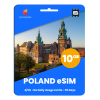 Thumbnail for Poland eSIM: 10GB - 30 Days
-SimCorner