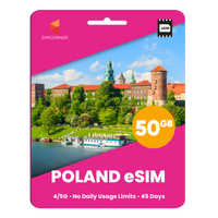 Thumbnail for Poland eSIM: 50GB - 45 Days
-SimCorner