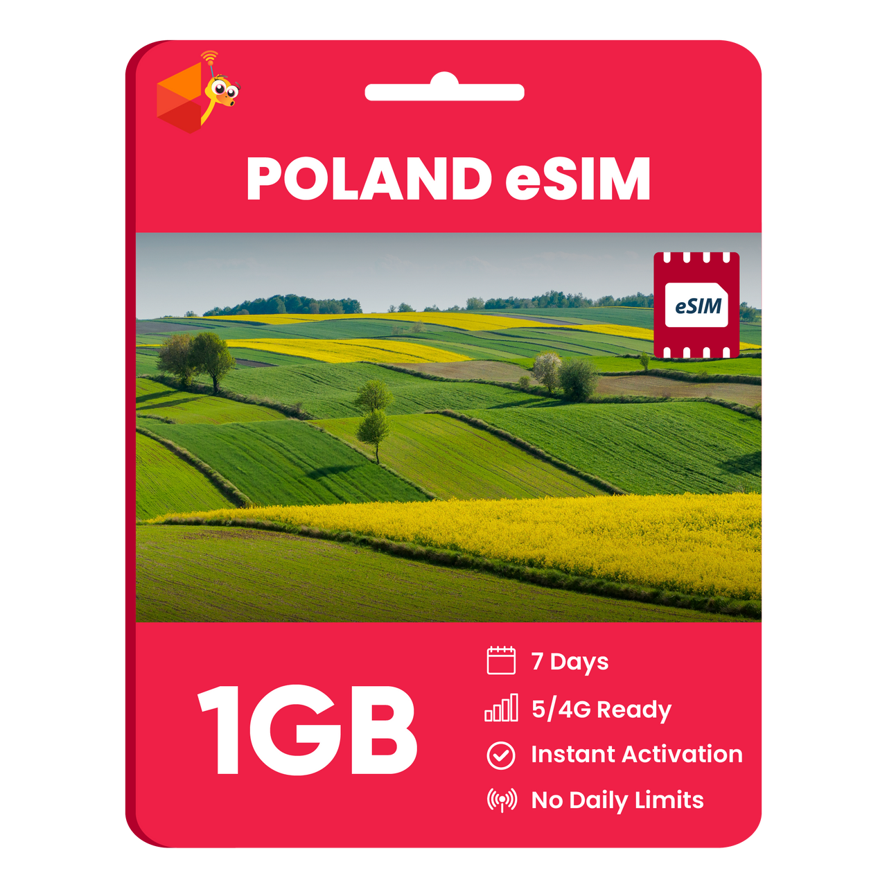 Poland eSIM: 1GB - 7 Days