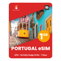 Thumbnail for Portugal eSIM: 1GB - 7 Days - SimCorner