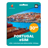 Thumbnail for [eSIM] Portugal eSim Card (30GB) - SimCorner