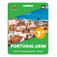 Thumbnail for Portugal eSIM: 3GB - 30 Days - SimCorner