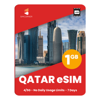 Thumbnail for Qatar eSIM: 1GB - 7 Days - SimCorner