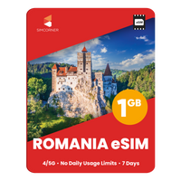 Thumbnail for Romania eSIM: 1GB - 7 Days - SimCorner