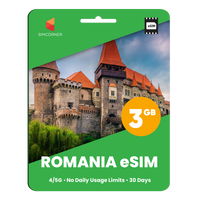 Thumbnail for Romania eSIM: 3GB - 30 Days - SimCorner