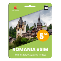 Thumbnail for Romania eSIM: 5GB - 30 Day
-Sim Corner