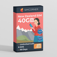 Thumbnail for New Zealand Travel Sim Card (40GB | 90 Days | One NZ) I SimCorner