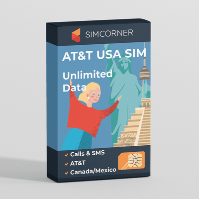 AT&T Unlimited Data SIM USA (25GB Canada, Mexico)