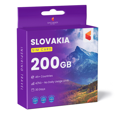 Slovakia Travel Sim Card 200GB