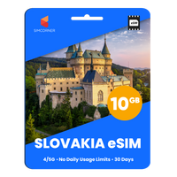 Thumbnail for Slovakia eSIM: 10GB - 30 Days
-SimCorner