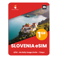 Thumbnail for Slovenia eSIM: 1GB - 7 Days - SimCorner