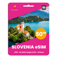 Thumbnail for Slovenia eSIM: 50GB - 45 Days
-SimCorner