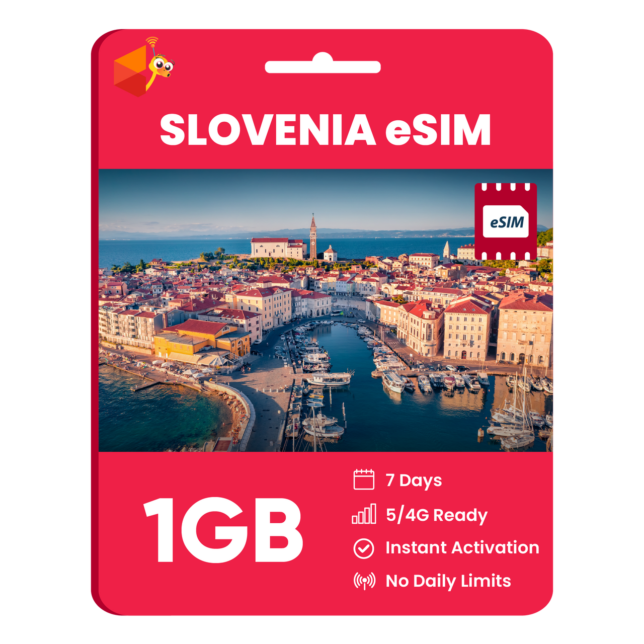 Slovenia eSIM: 1GB - 7 Days