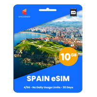 Thumbnail for Spain eSIM: 10GB - 30 Days
-SimCorner