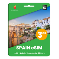 Thumbnail for Spain eSIM: 3GB - 30 Days - SimCorner