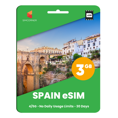 Spain eSIM: 3GB - 30 Days